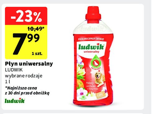 Płyn uniwersalny kwiaty orchidei z nutą frezji Ludwik promocja w Intermarche