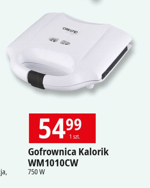 Gofrownica wm1010cw Kalorik promocja w Leclerc