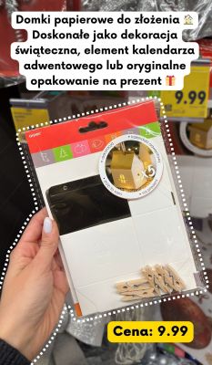 Domki papierowe do złożenia  promocja w Kaufland