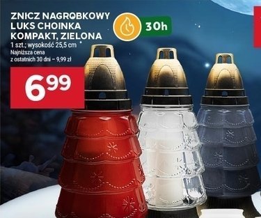 Znicz nagrobkowy Luks Choinka Kompakt zielona promocja w Stokrotka