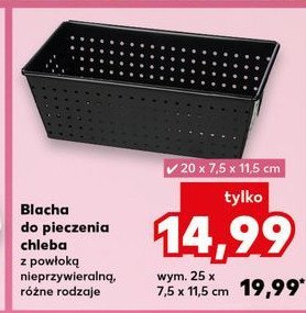 Blacha do pieczenia chleba 20 x 7.5 x 11.5 cm promocja w Kaufland