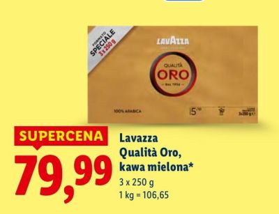 Kawa Lavazza Qualità Oro mielona promocja w Lidl