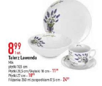 Filiżanka lawenda 350 ml ze spodkiem 17.5 cm Mik promocja