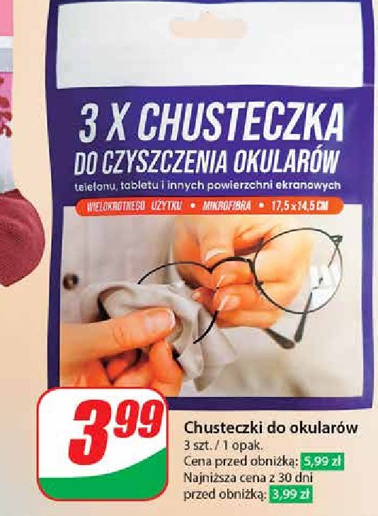 Chusteczki do okularów promocja