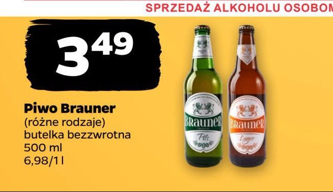 Piwo Brauner lager promocja