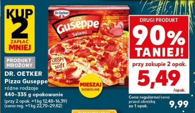 Pizza Guseppe w różnych rodzajach Dr. Oetker promocja