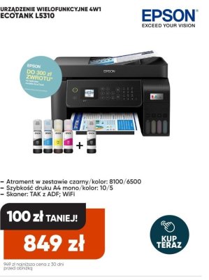 Urządzenie wielofunkcyjne EcoTank L5510 4w1 promocja w Max Elektro