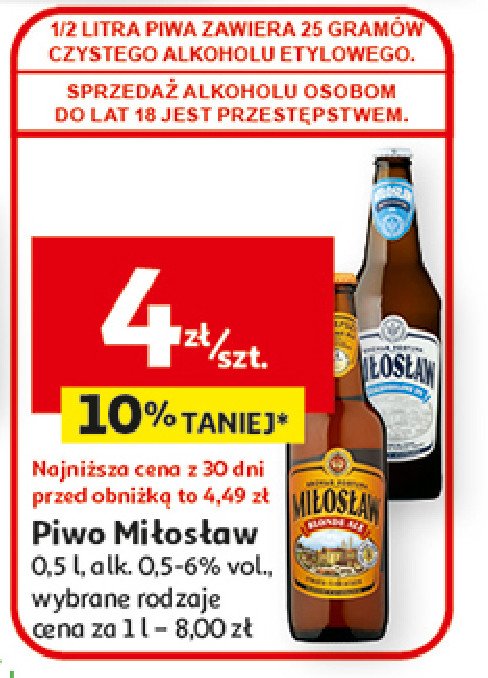 Piwo Miłosław bezalkoholowe ipa promocja w Auchan