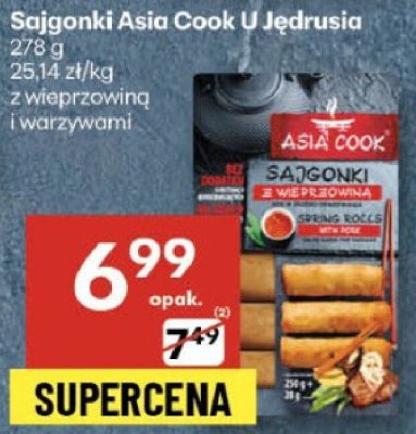 Sajgonki Asia Cook U Jędrusia promocja w Delikatesy Centrum