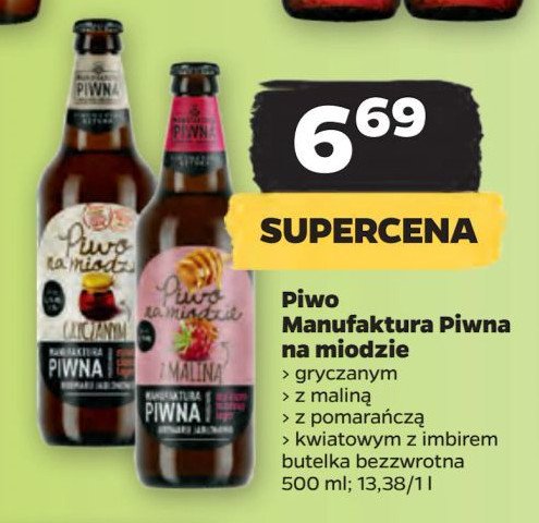 Piwo Piwo na miodzie wielokwiatowym z imbirem Manufaktura piwna promocja