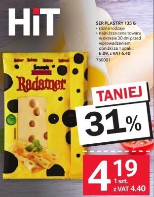 Ser Radamer plastry 135 g promocja w Selgros