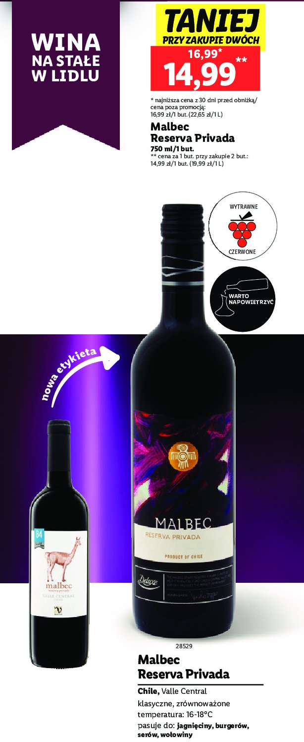 Wino Malbec reserva privada promocja