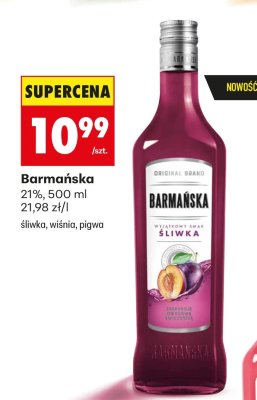 Likier Barmańska śliwka 21% 500 ml promocja w Biedronka