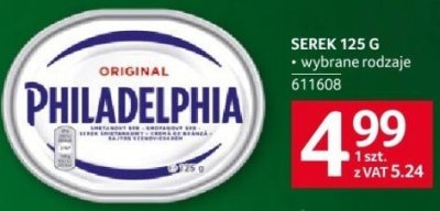 Serek Philadelphia Original 125g różne rodzaje promocja w Selgros