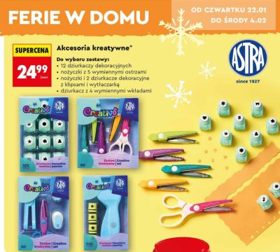 Akcesoria kreatywne ASTRA promocja w Biedronka