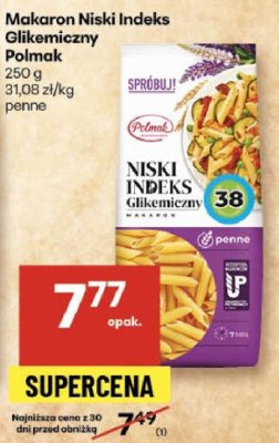 Makaron Niski Indeks Glikemiczny Polmak penne promocja w Delikatesy Centrum
