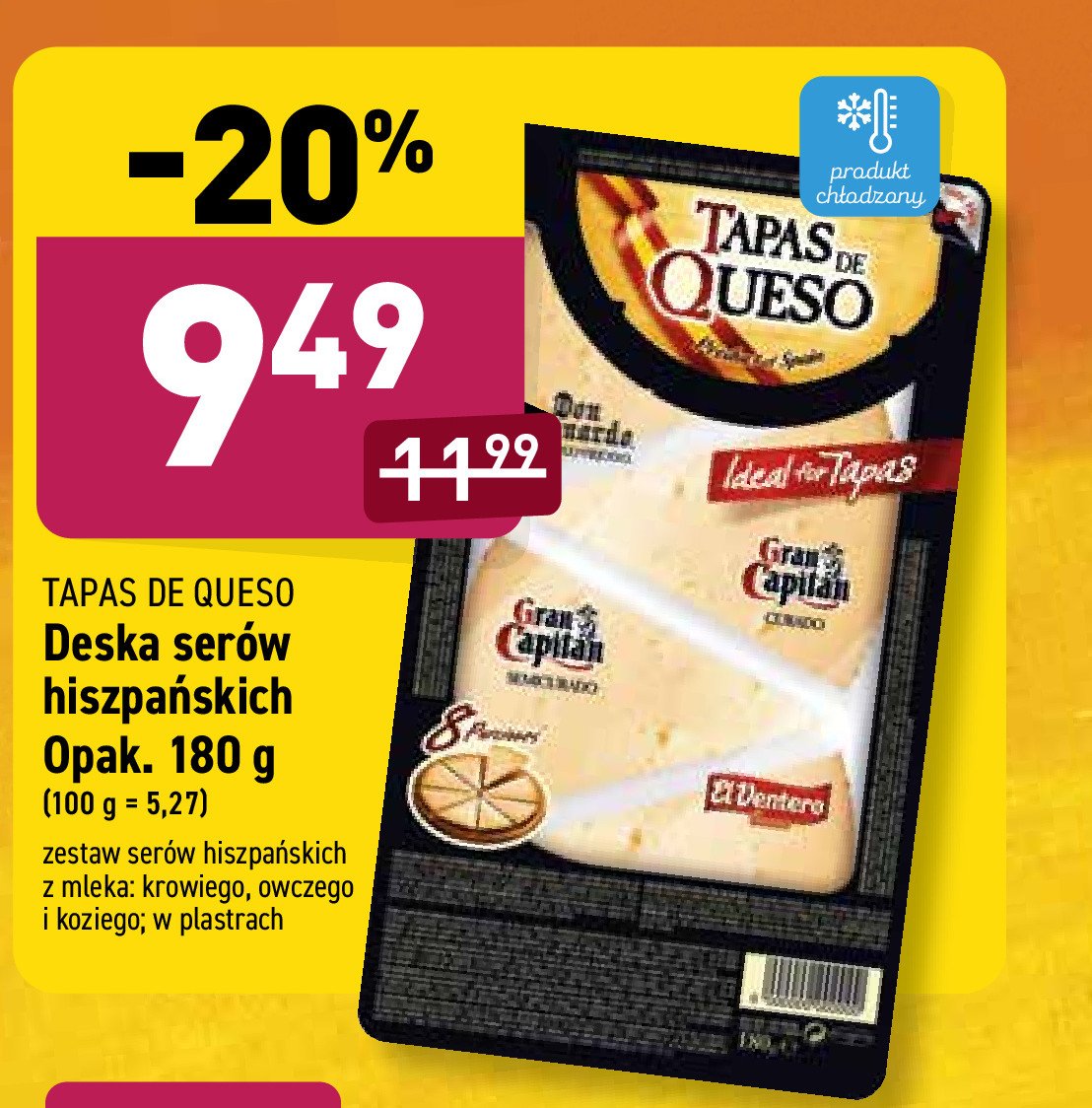 Deska ser贸w hiszpa艅skich tapas de queso promocja