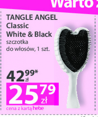 Szczotka do włosów classic white&black Tangle angel promocja