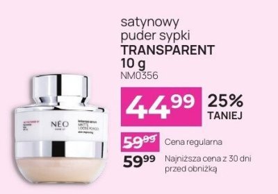 Satynowy puder sypki TRANSPARENT  10 g promocja w NEONAIL & NEO MAKE UP