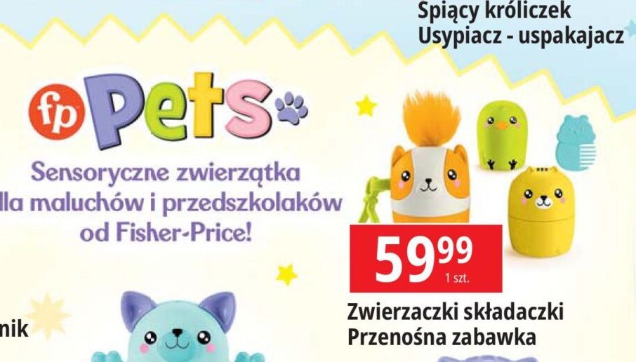 Zwierzaczki składaczki Fisher-price promocja w Leclerc