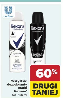 Dezodoranty marki Rexona 50-150 ml promocja w Carrefour