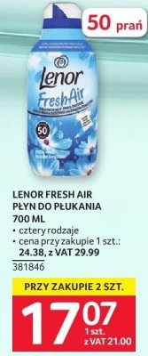 Płyn do płukania Lenor Fresh Air 700 ml cztery rodzaje promocja w Selgros