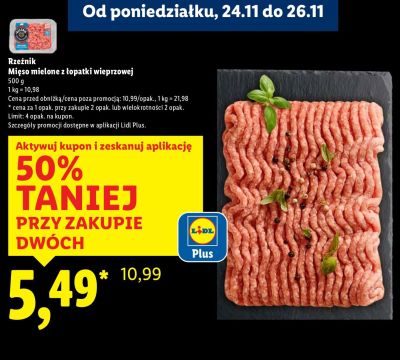 Mięso mielone z łopatki wieprzowej promocja w Lidl