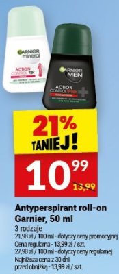 Antyperspirant roll-on Garnier, 50 ml promocja w Twój Market