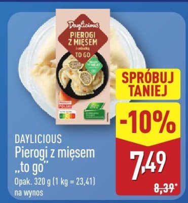 Pierogi z mięsem "to go" DAYLICIOUS promocja w Aldi