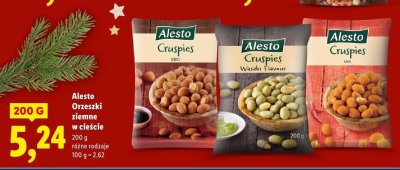 Orzeszki ziemne w cieście Alesto Cruspies różne rodzaje promocja w Lidl