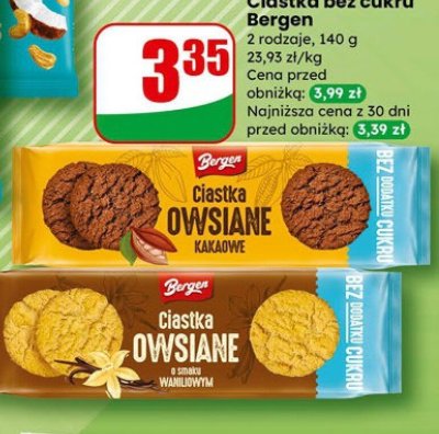 Ciastka bez cukru kakaowe promocja w Dino