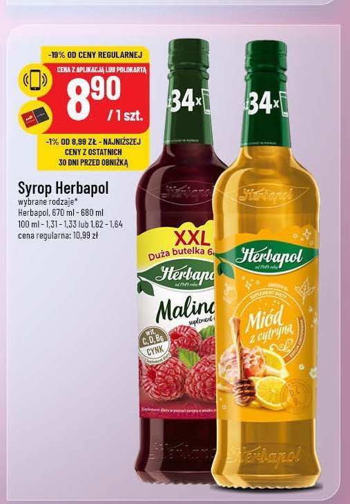 Syrop miód z cytryną Herbapol promocja