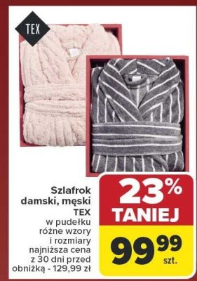 Szlafrok damski lub męski, różne wzory promocja w Carrefour