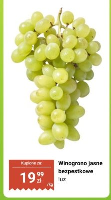 Winogrono jasne bezpestkowe luz promocja w Biedronka