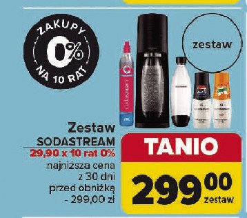 Zestaw: urządzenie terra black + 2 x butelki 1 l + cylinder + syrop pepsi max + syrop mirinda Sodastream promocja