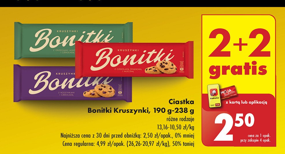Ciastka kruszynki z czekoladą Bonitki promocja