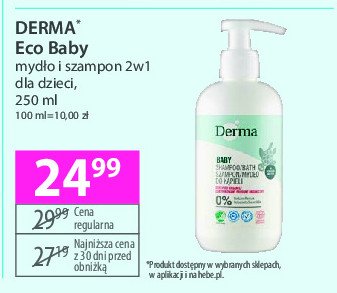 Szampon i mydło do kąpieli Derma eco baby promocja