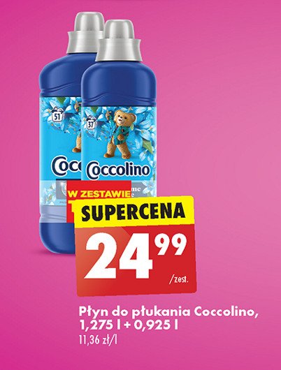 Płyn do płukania passion flower & bergamot 1.275 l + 925 ml Coccolino perfume & care promocja