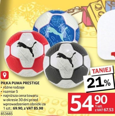 Piłka Puma Prestige różne rodzaje promocja w Selgros