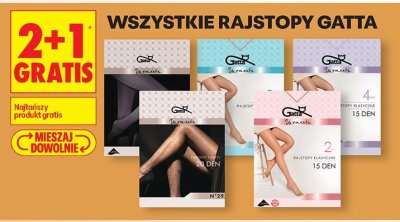 Rajstopy Gatta wszystkie rodzaje 15 DEN, 20 DEN promocja w Biedronka