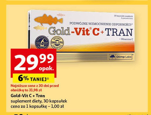 Wspomaga odporność OLIMP LABS GOLD-VIT C+ TRAN promocja