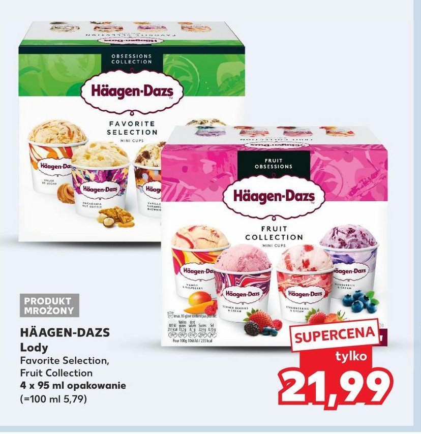 Lody favorite selection Haagen-dazs promocja