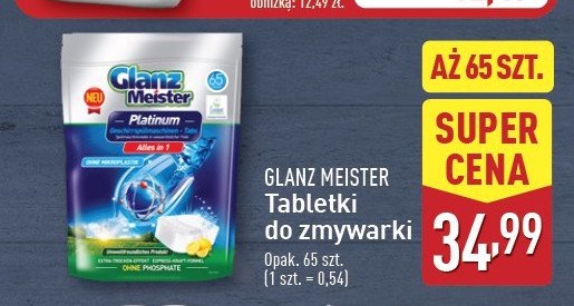 Tabletki do zmywarki platinum Glanzmeister promocja