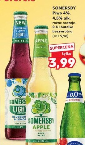 Piwo Somersby light blueberry & lemon promocja w Kaufland