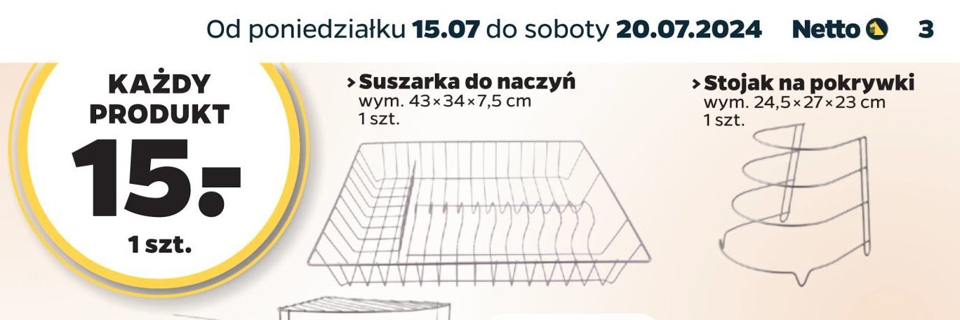 Stojak na pokrywki 24.5 x 27 x 23 cm promocja