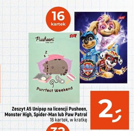 Zeszyt a5/16 k. monster high Unipap promocja