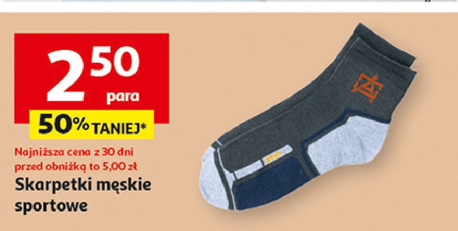 Skarpety sportowe męskie Auchan inextenso promocja