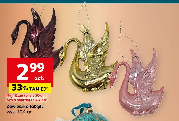 Zawieszka łabędź 10.4 cm Actuel promocja w Auchan