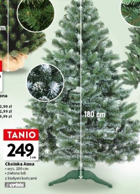 Choinka Anna 180 cm zielona promocja w Intermarche