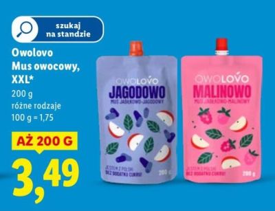 Mus owocowy, XXL różne rodzaje promocja w Lidl